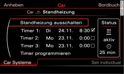 MMI Display: Timer einstellen